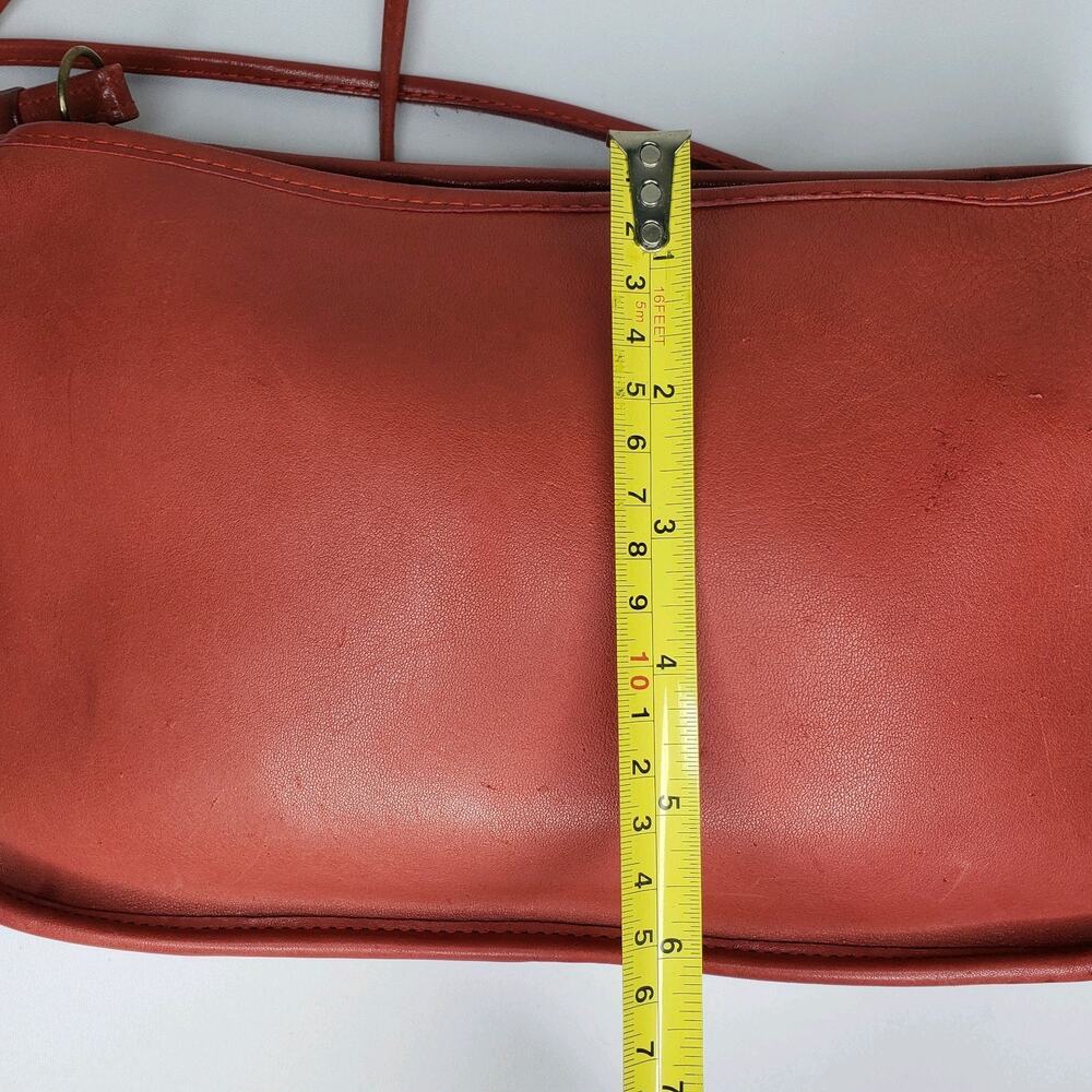 Vintage Coach NYC Bonnie Cashin Shoulder Bag Clutch 9455 RED Anchor Brass - Picture 15 of 16